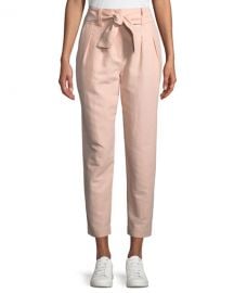 Joie Jun Straight-Leg Cotton-Linen Pants   Neiman Marcus at Neiman Marcus